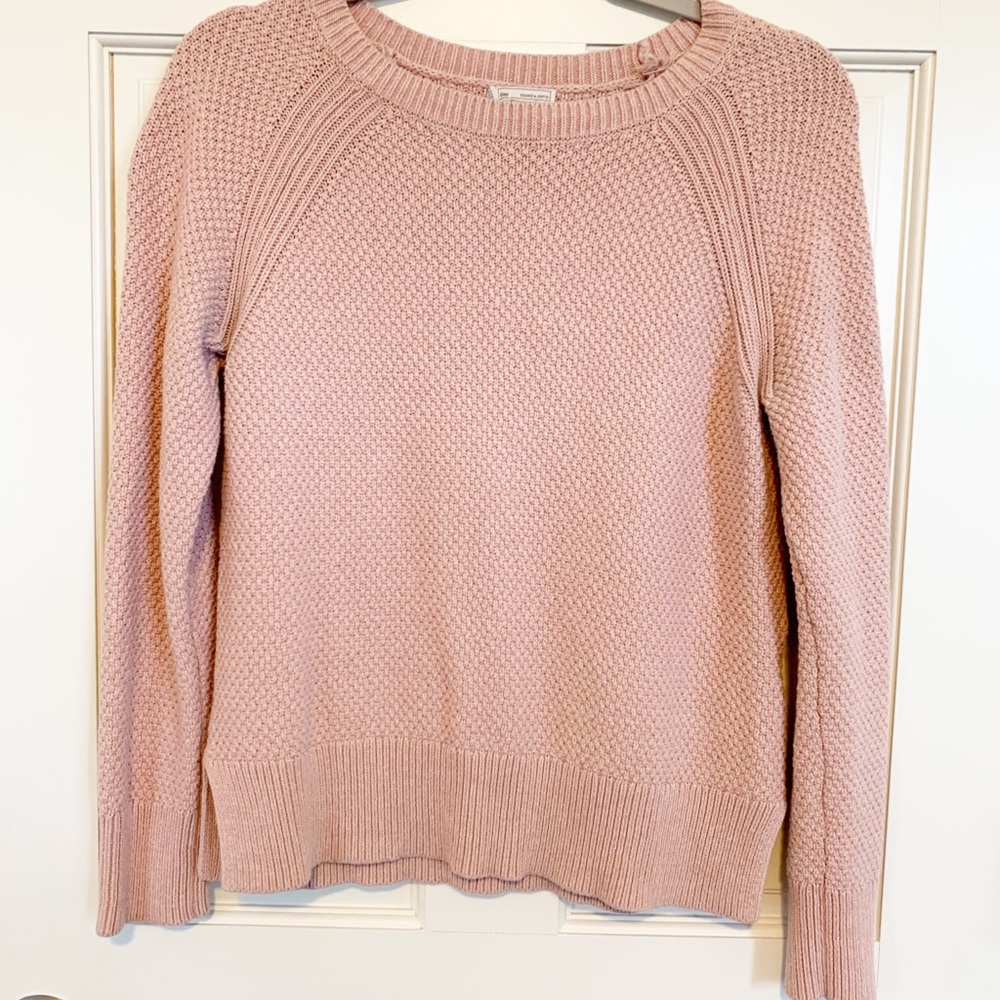 Gap Women’s Sweater Pink Moss Stitch Size M